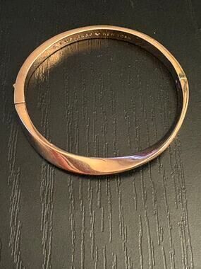 Kate Spade New York Gold Tone Hinged Bangle 6.5"